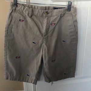 Vineyard Vines Boys Flag Whale Embroidered Shorts